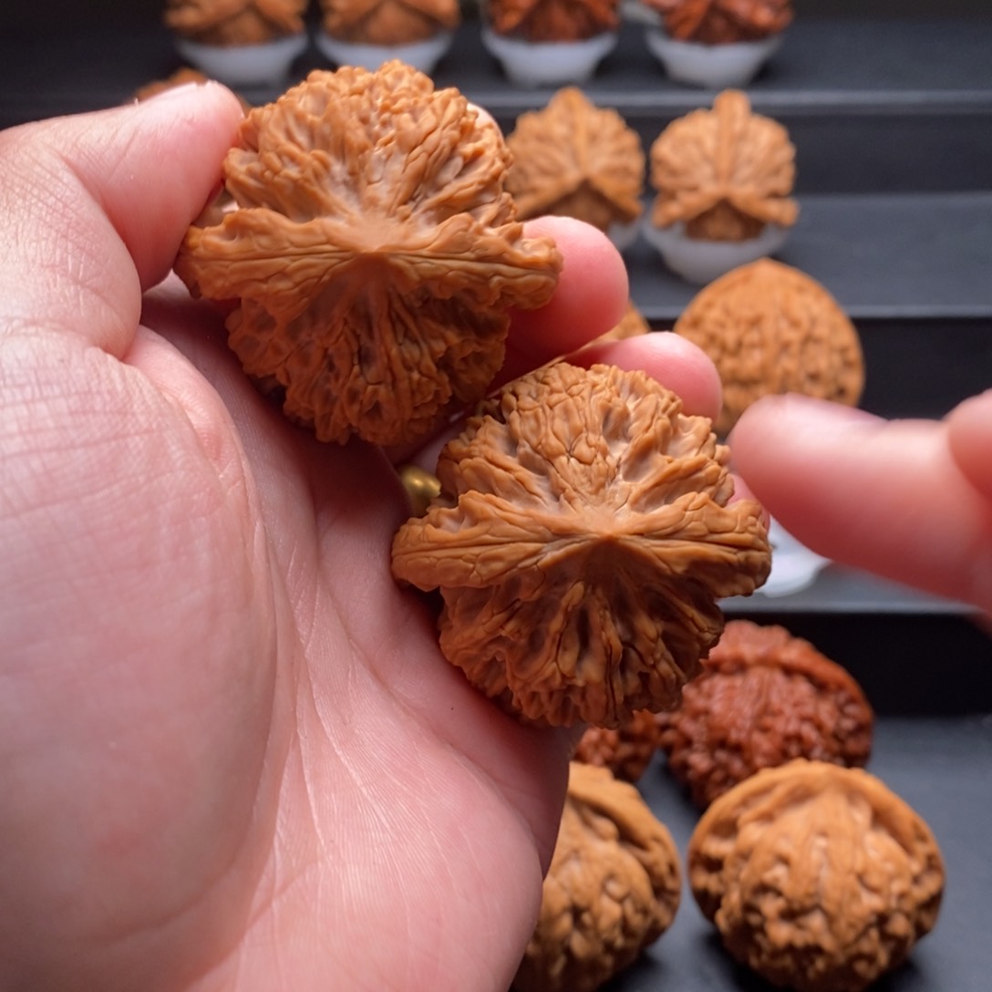 文玩核桃把件44.5太行龙脊