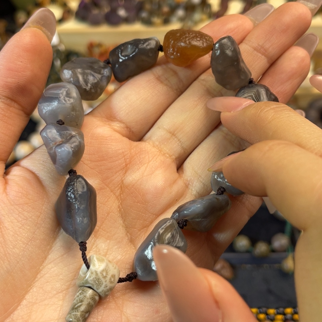 玛瑙/玉髓未镶嵌手链