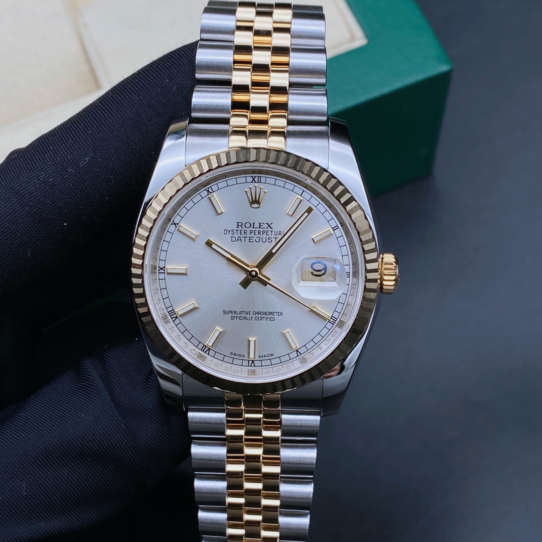 99新 Rolex/劳力士 补差价链接日志116233/机械男表/银条钉刻度