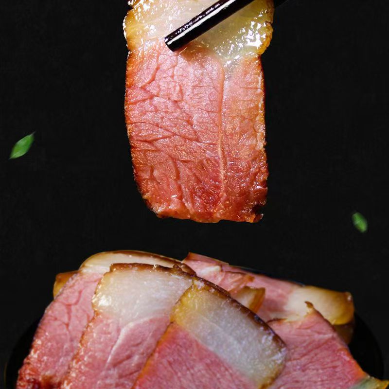 偏瘦/2斤正宗农家柏树柴火烟熏后腿腊肉特产传统