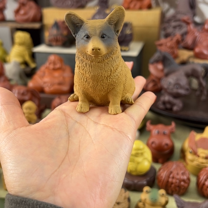 茶宠紫砂紫砂柯基犬