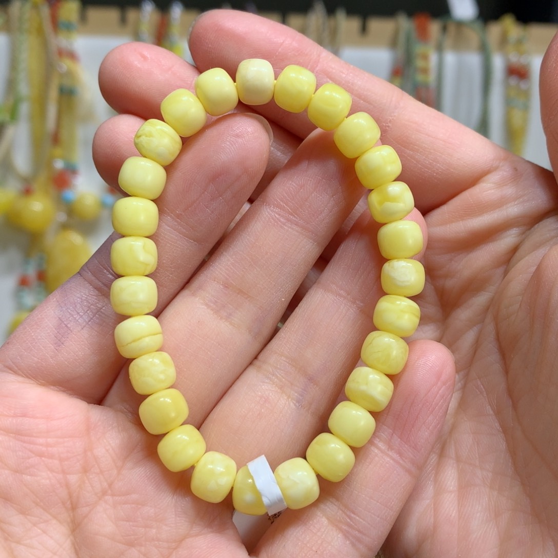 蜜蜡手链未镶嵌7.5m m