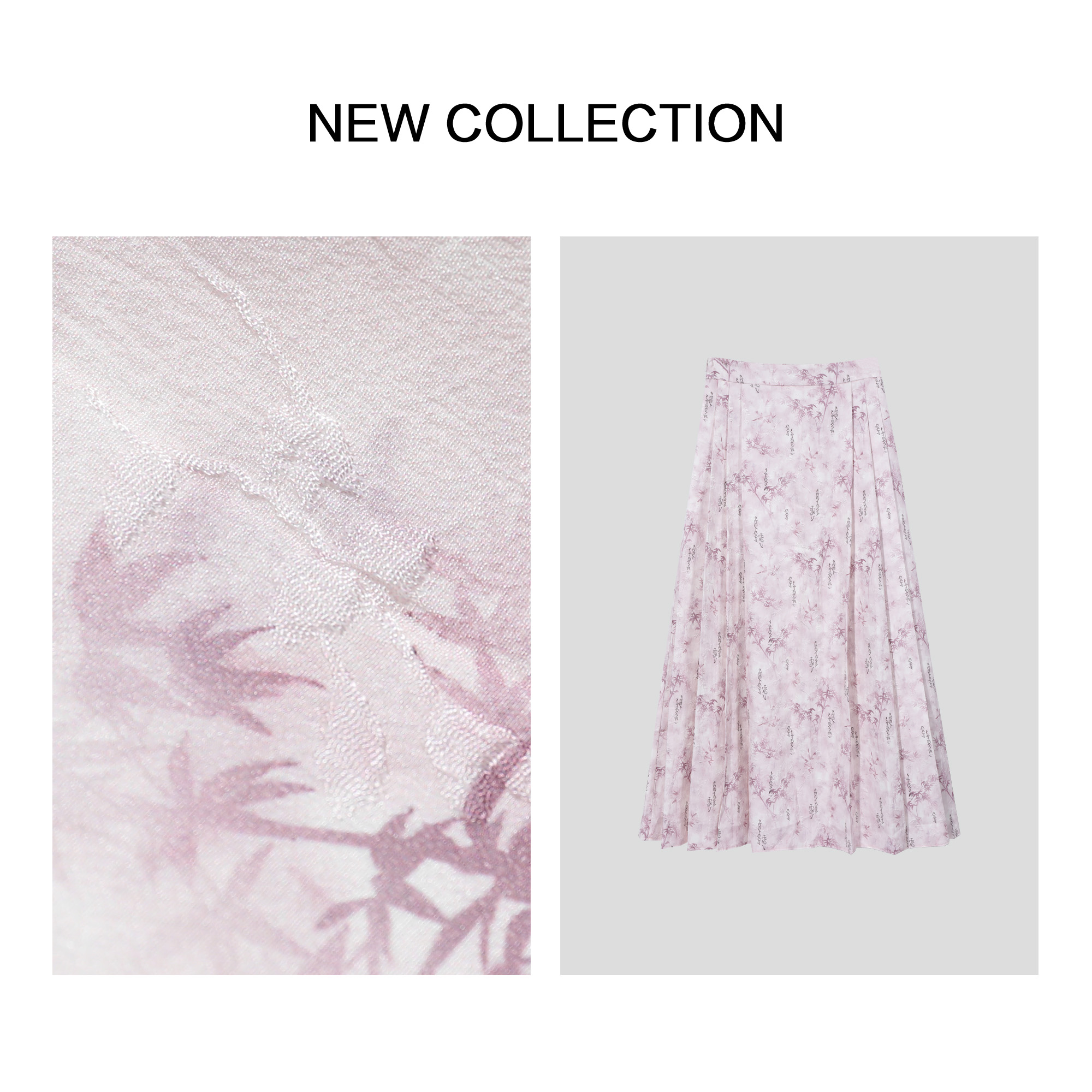 【芳芳专属】E1F27005浪漫优雅风轻薄花卉百褶裙-7005