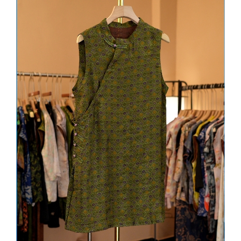 奥黛新中式国风南油高端正版老料女士改良版旗袍上衣1304