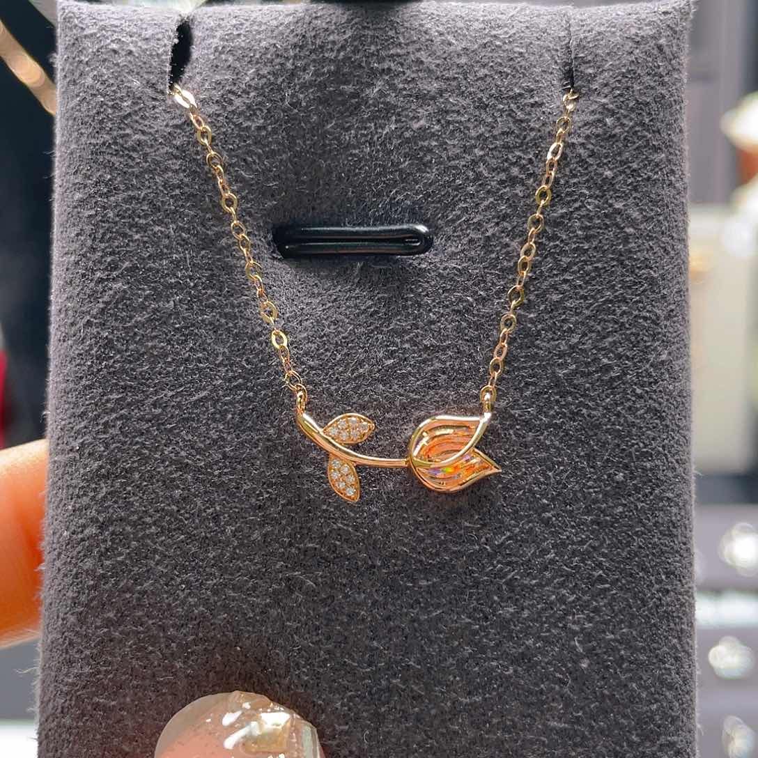 钻石颈饰18K金镶嵌天*姐不支持7天退款