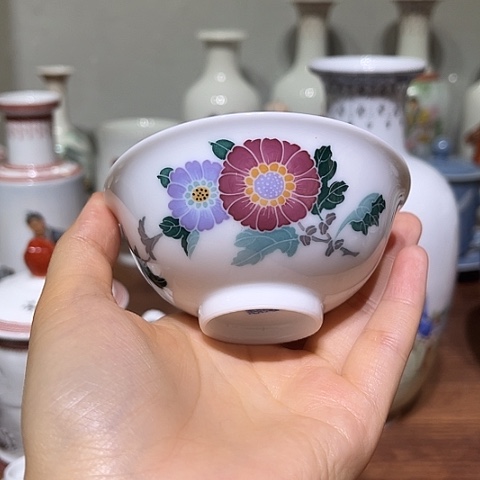 摆件景德镇陶瓷小茶园口径9厘米