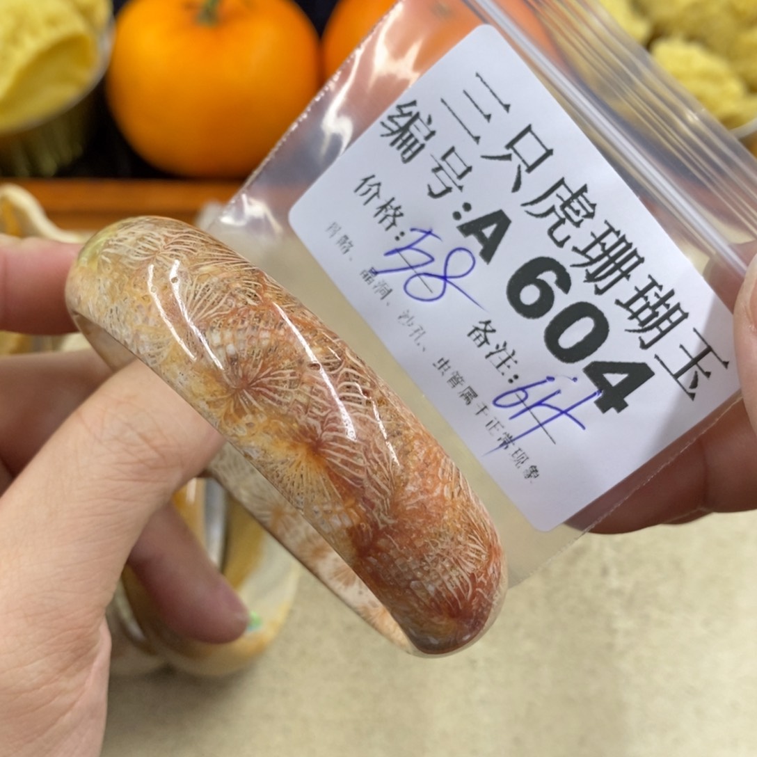 硅化珊瑚（珊瑚玉）1未镶嵌淡***茶