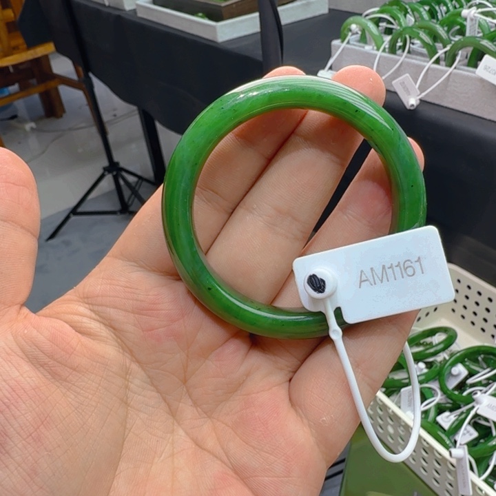 和田玉（碧玉）未镶嵌手镯53.8