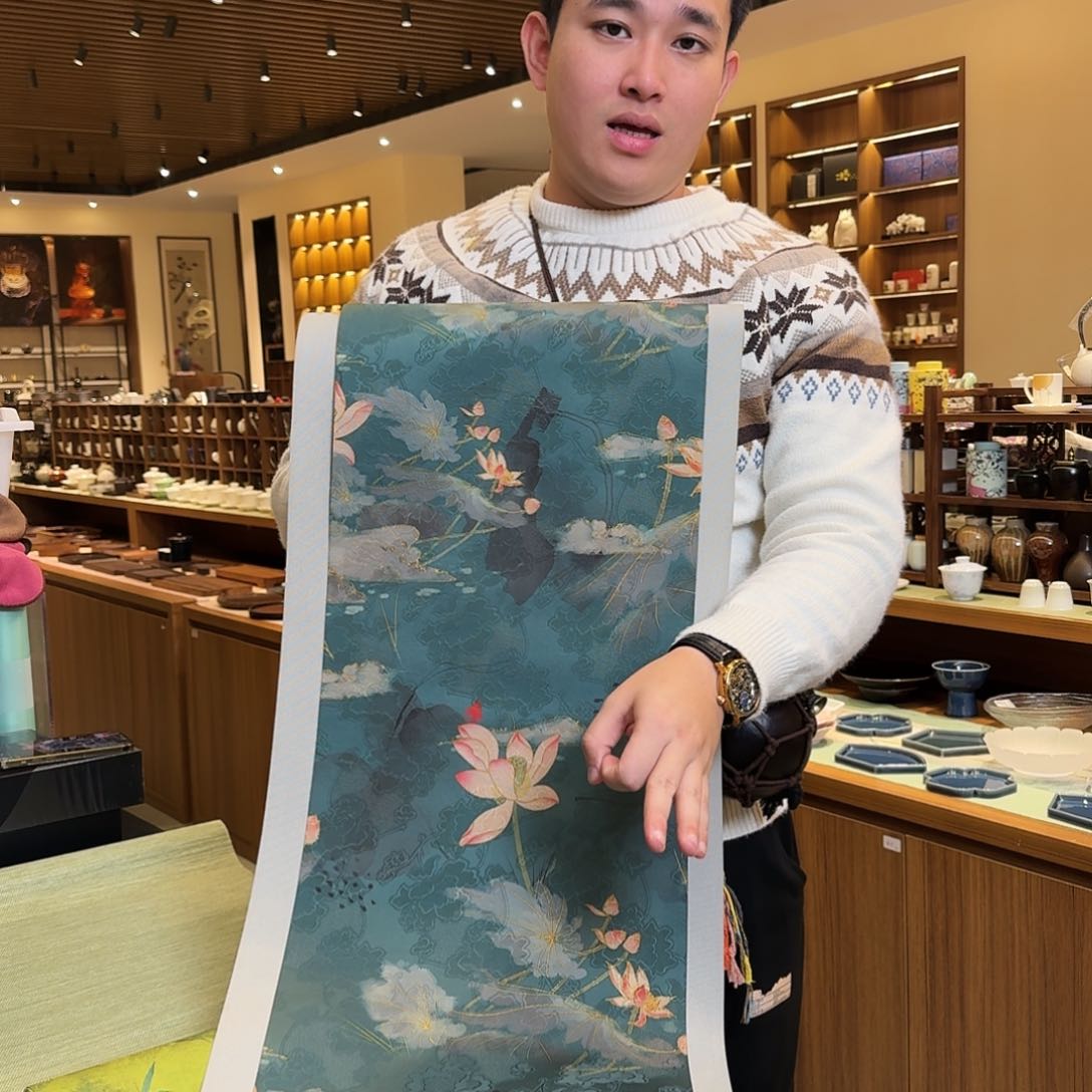 茶道配件三米茶席两件套灰底