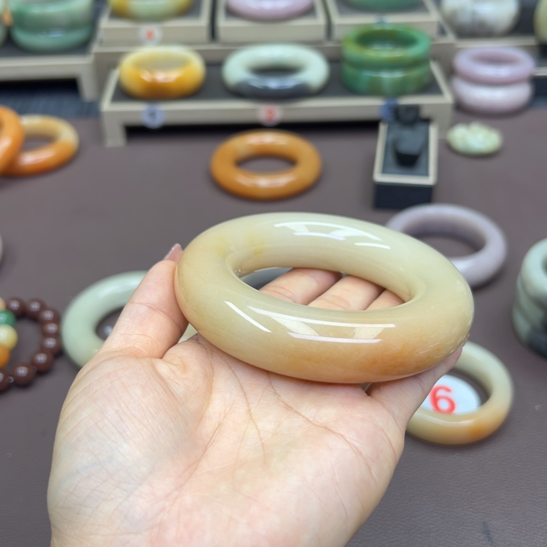 石英质玉手镯合金白*