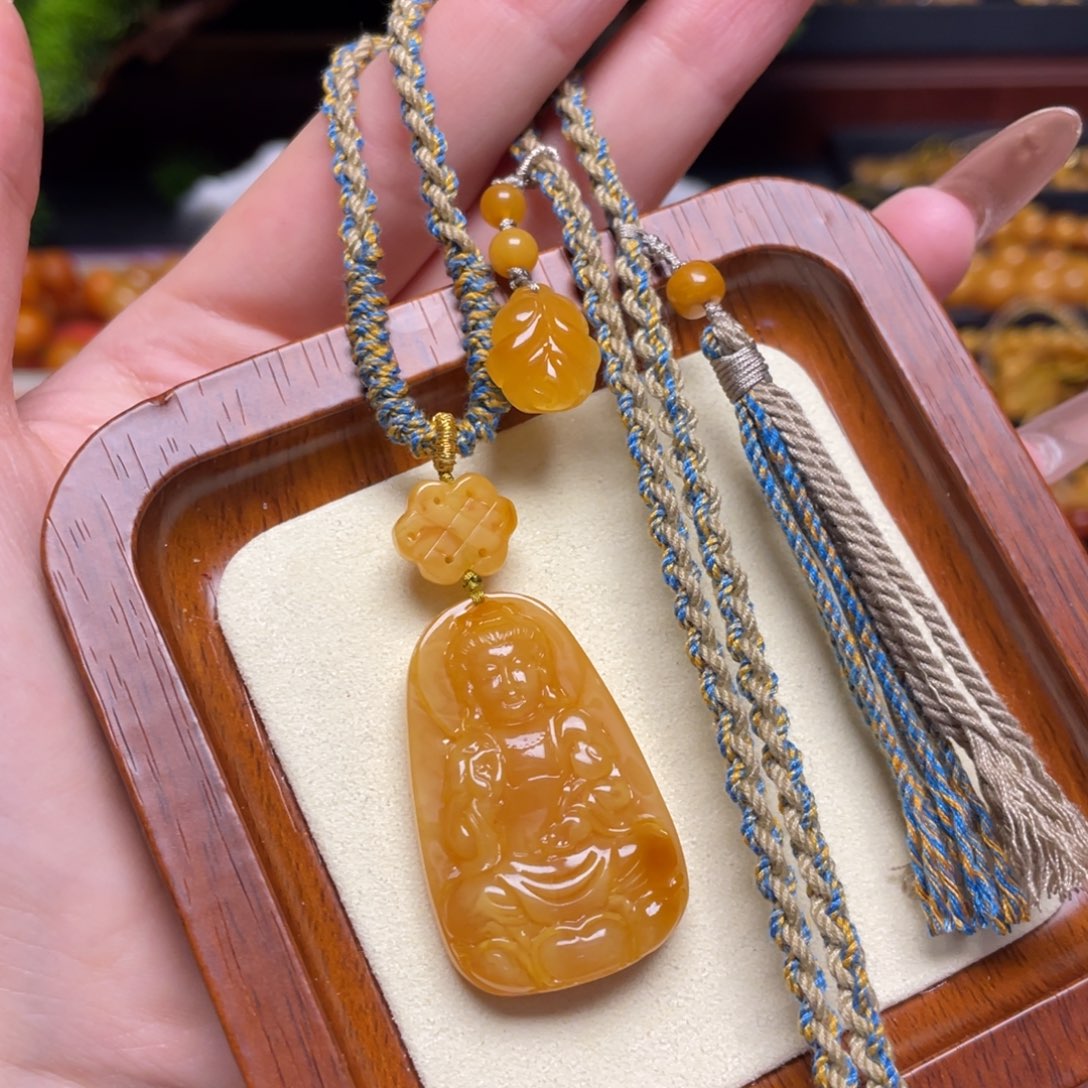 蜜蜡颈饰未镶嵌项链