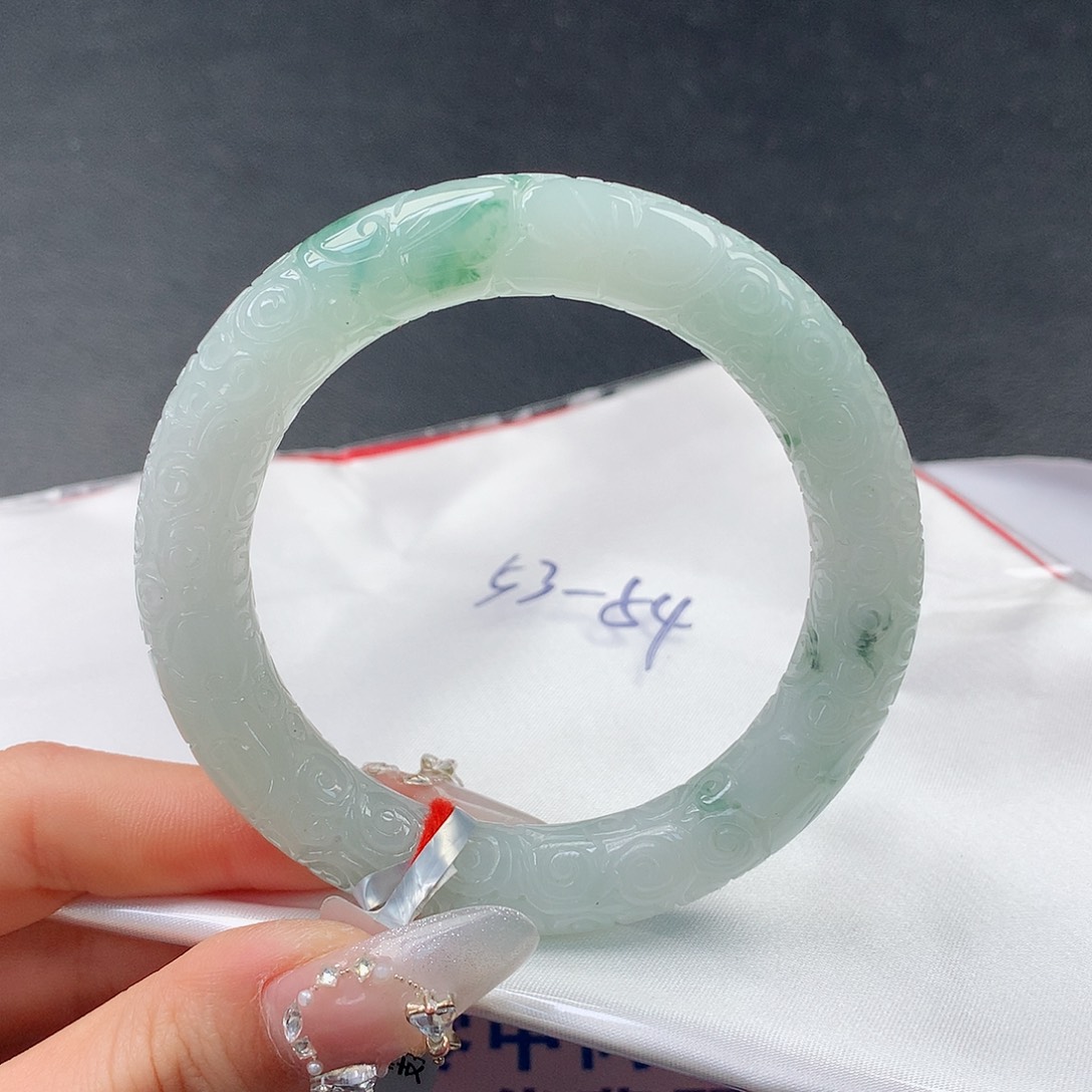 翡翠手镯未镶嵌0098圆54