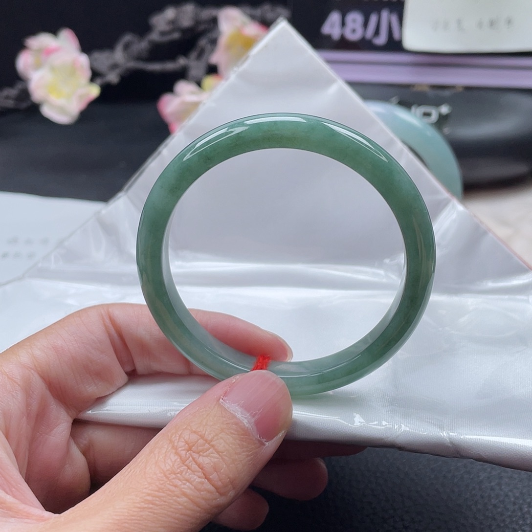 翡翠未镶嵌手镯手镯53.7