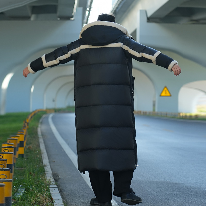 东北加厚超长款到脚踝冬季新款进口鹅绒内胆青少年大衣极寒服男