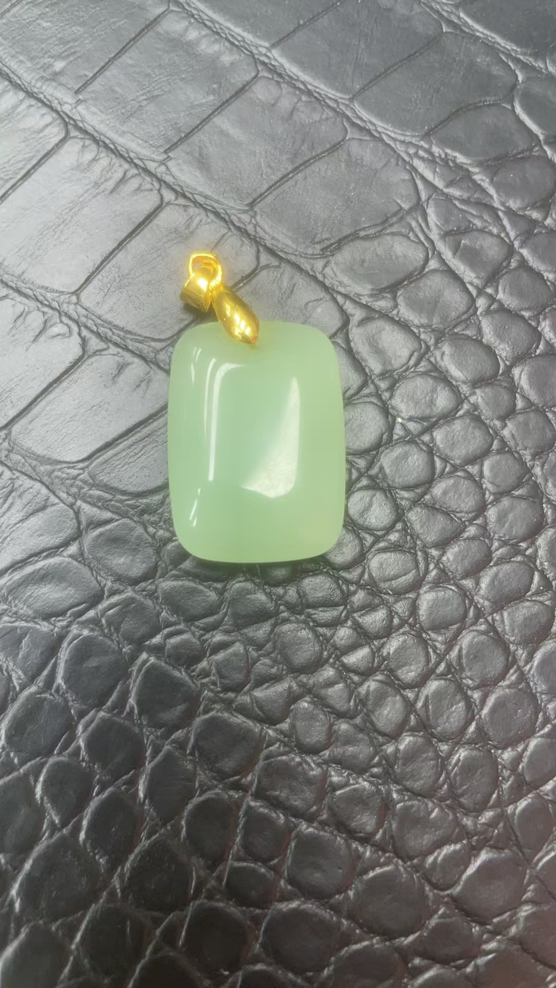 和田玉A237  绿色平安无事牌 男女同款 时尚百搭