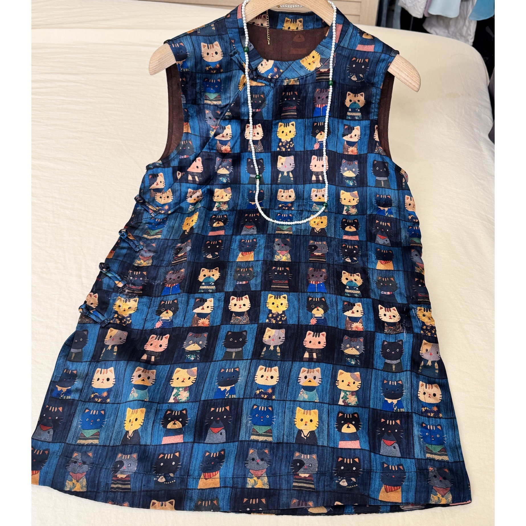 CC【蓝猫】香云纱蝴蝶上衣