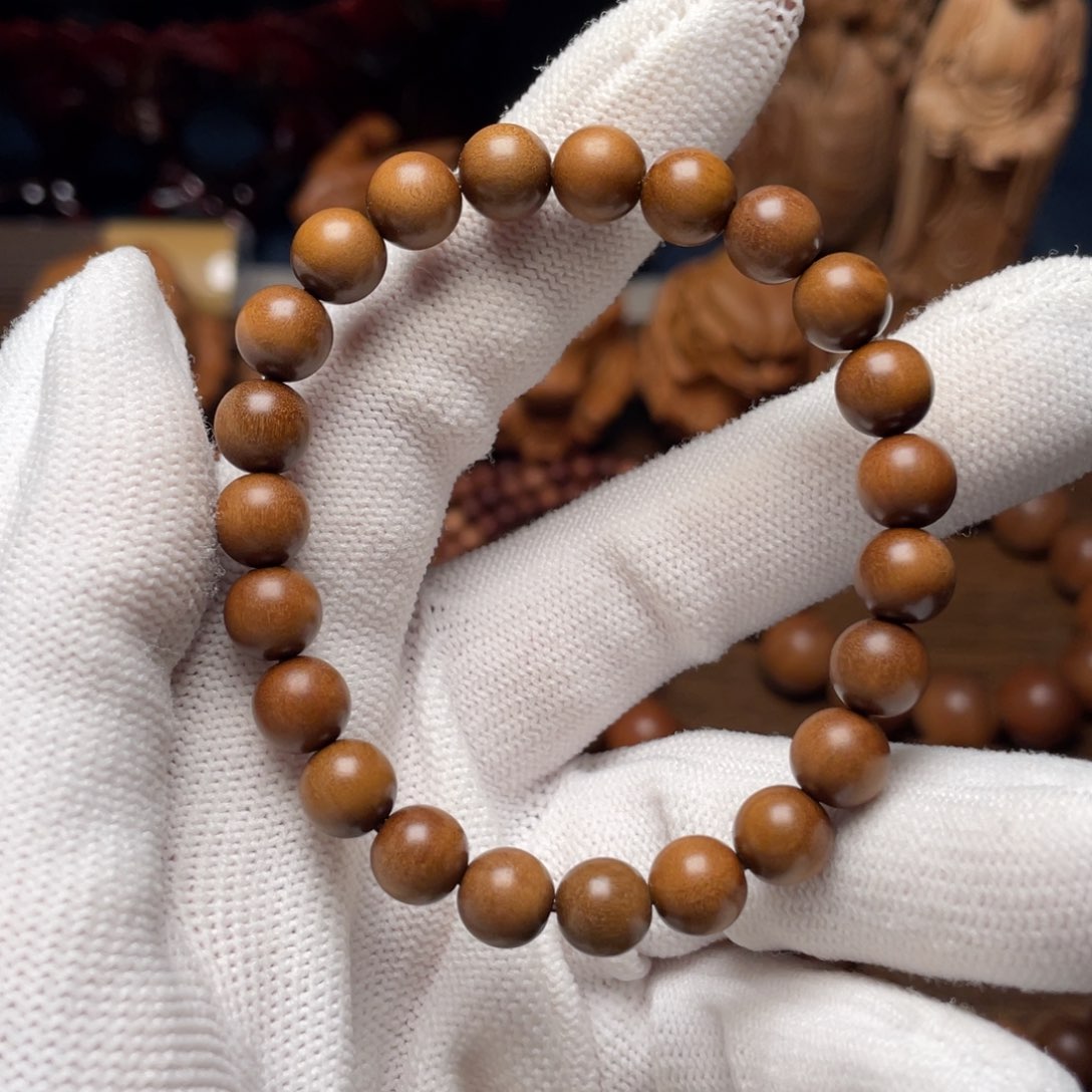 檀香木手串/手链老山檀08顺纹单圈