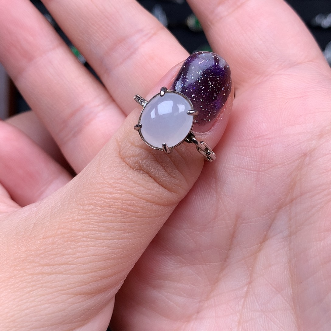 翡翠银S925镶嵌戒指