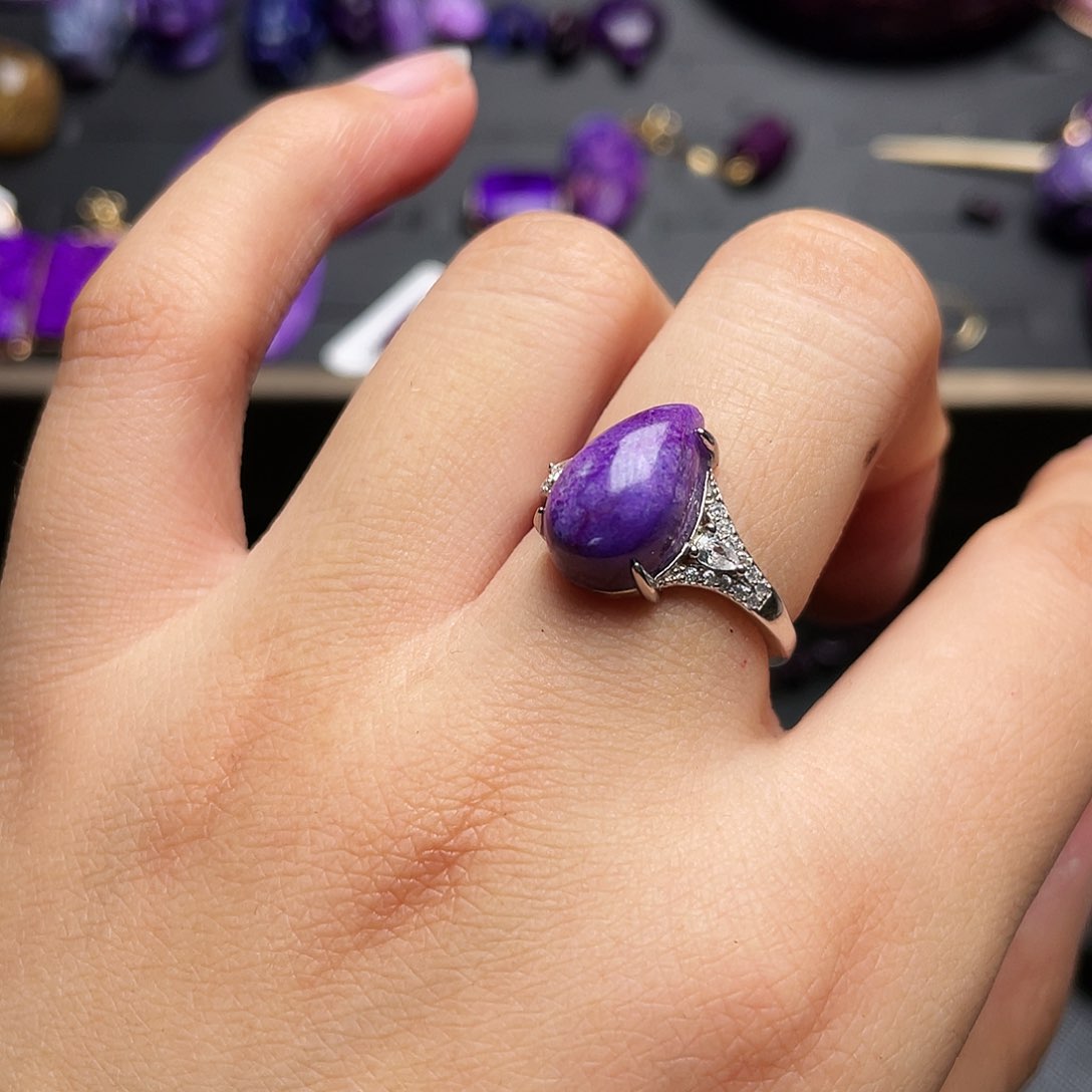 苏纪石（舒俱来）戒指银S925镶嵌