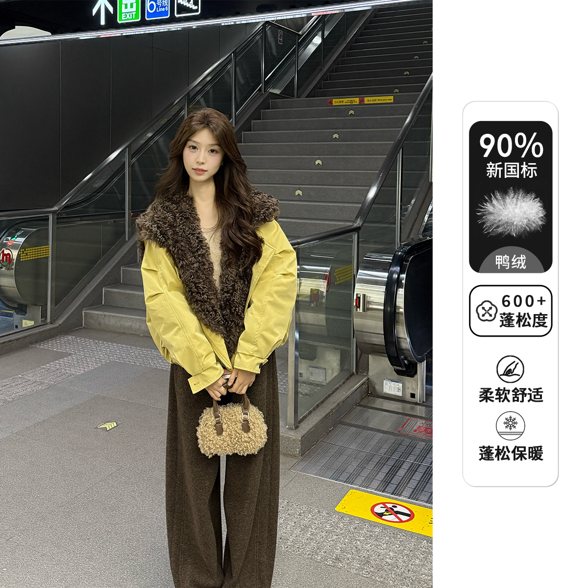 Liixu韩系短款派克羽绒服女冬新款保暖90白鸭绒外套L58YRG1226