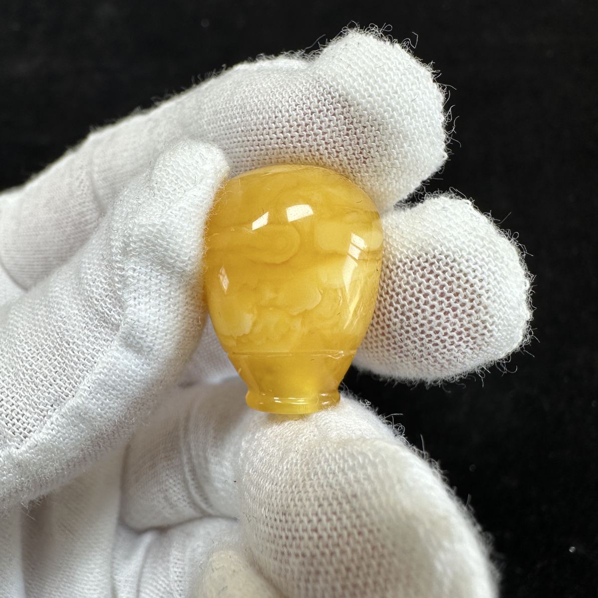 ZT3507天然蜜蜡三通西施壶对孔16.5✖️22无优化支持复检