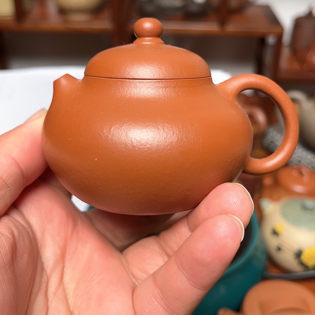 紫砂茶壶J**O小煤窑朱泥