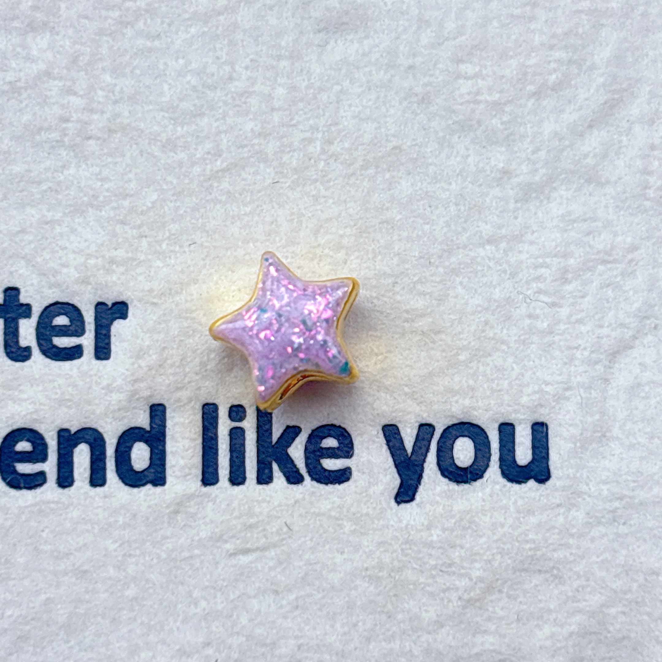 足金999紫色星星微硬金配件  