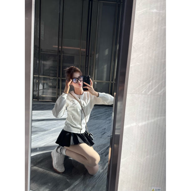 【SALE服饰】时尚百搭秋冬简约韩系蝴蝶结针织开衫女内搭