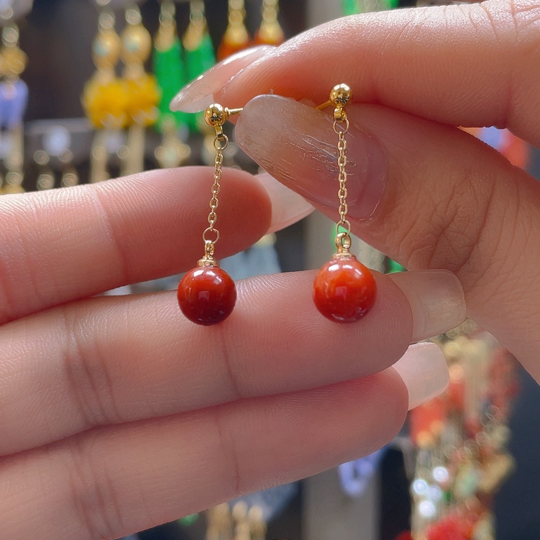 翡翠合金耳饰翡翠