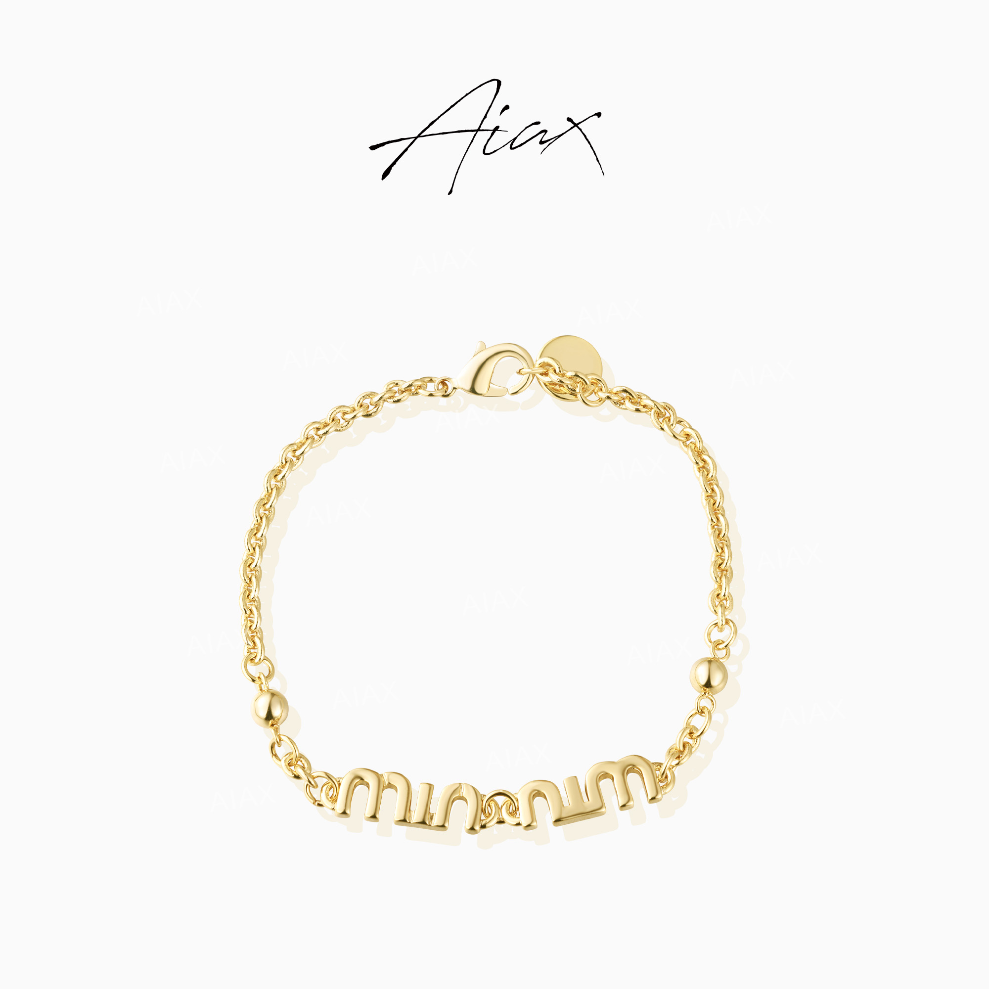 AIAX 618 气质百搭轻奢字母小众个性简约风精致手链TSS7243