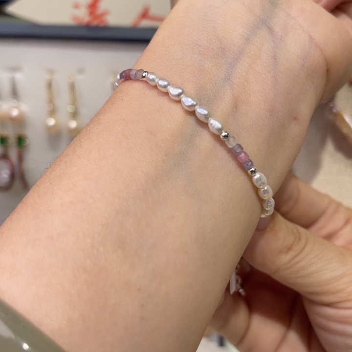 淡水珍珠手绳合金