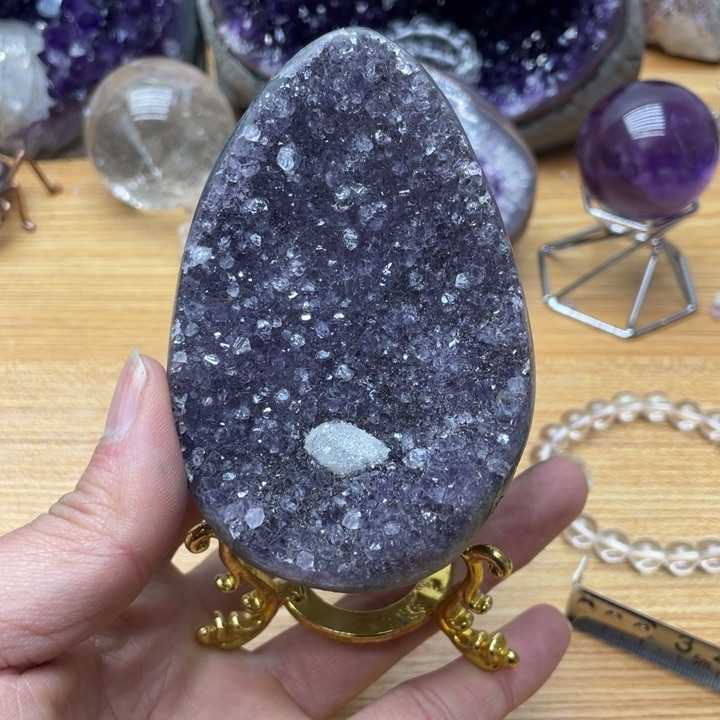 紫晶钛晶摆件未镶嵌