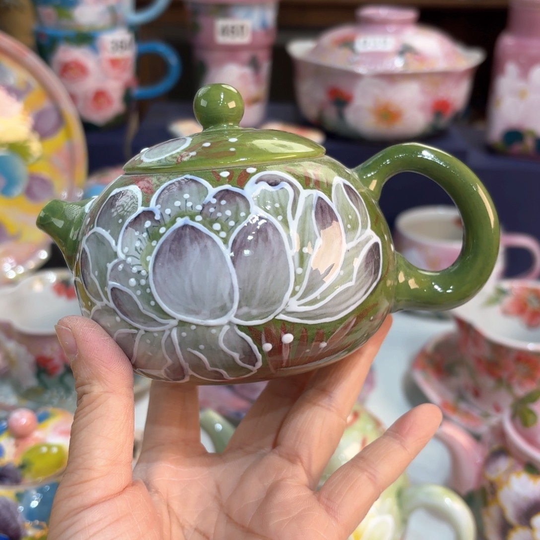 景德镇手绘高温釉下彩陶瓷茶具
