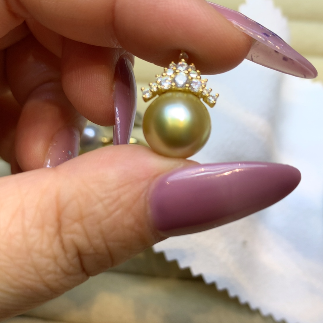 颈饰银S925镶嵌海水珍珠