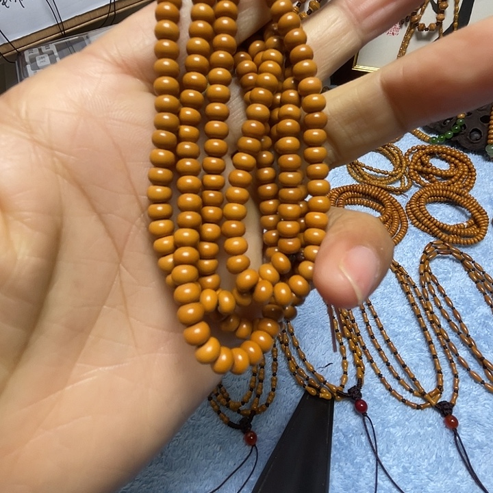 Y****橄榄核手串/手链直径5毫米苹果园珠108颗