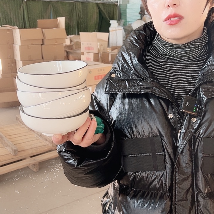 黑边5英寸碗5个破损包赔不补发