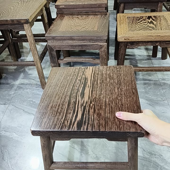 鸡翅木30/30高度30，3厘米面板，凳腿2.8厘米独板