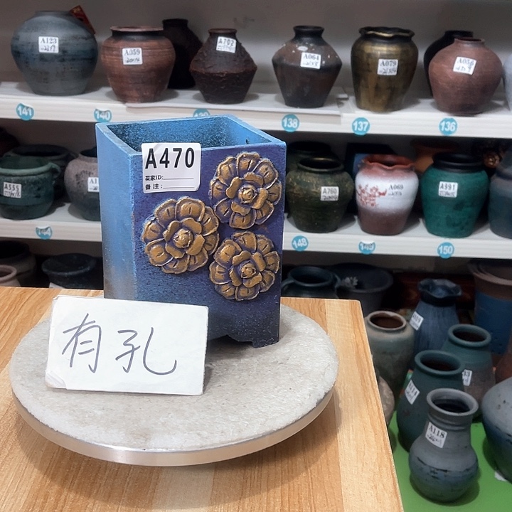 红陶手工制作工艺花盆