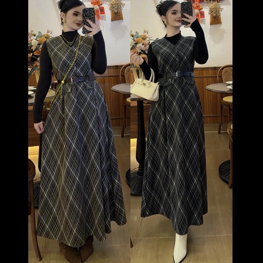 Rayhon秋冬季新款文艺知性轻熟风素雅大方时尚里外套装