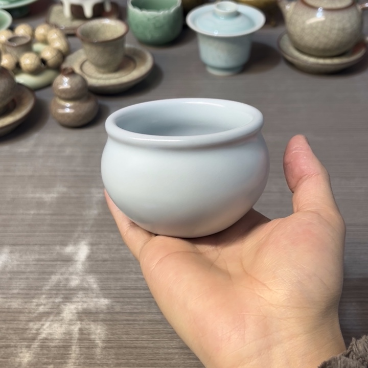 哑光月白缸杯特价