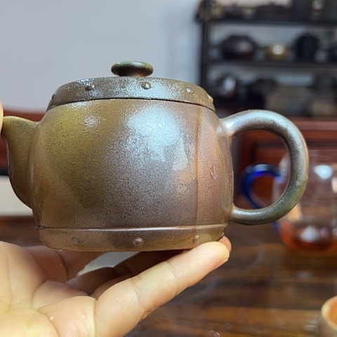戬谷龙窑柴烧茶壶