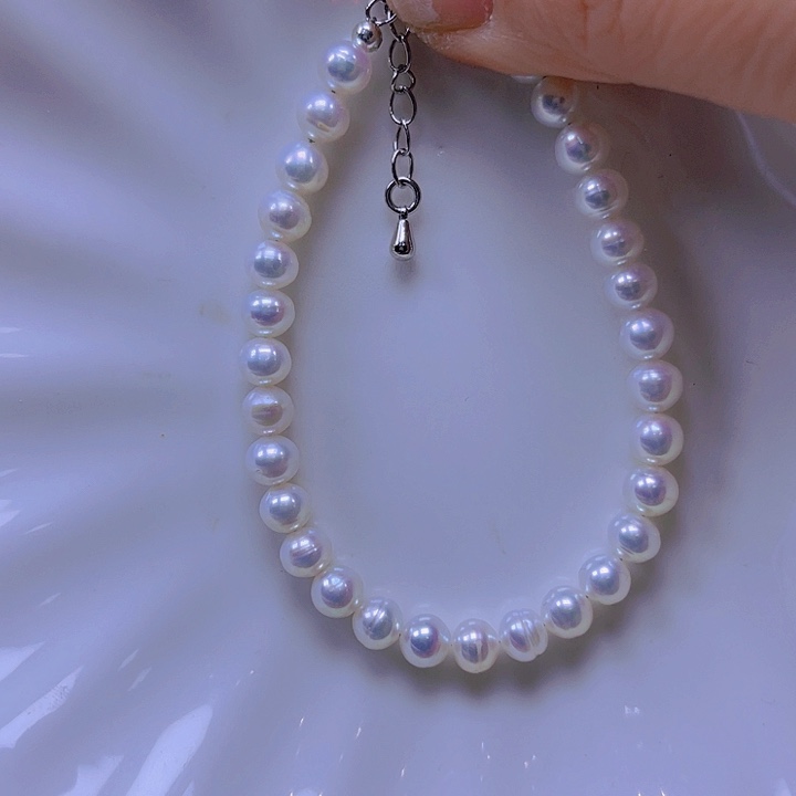 淡水珍珠手绳合金