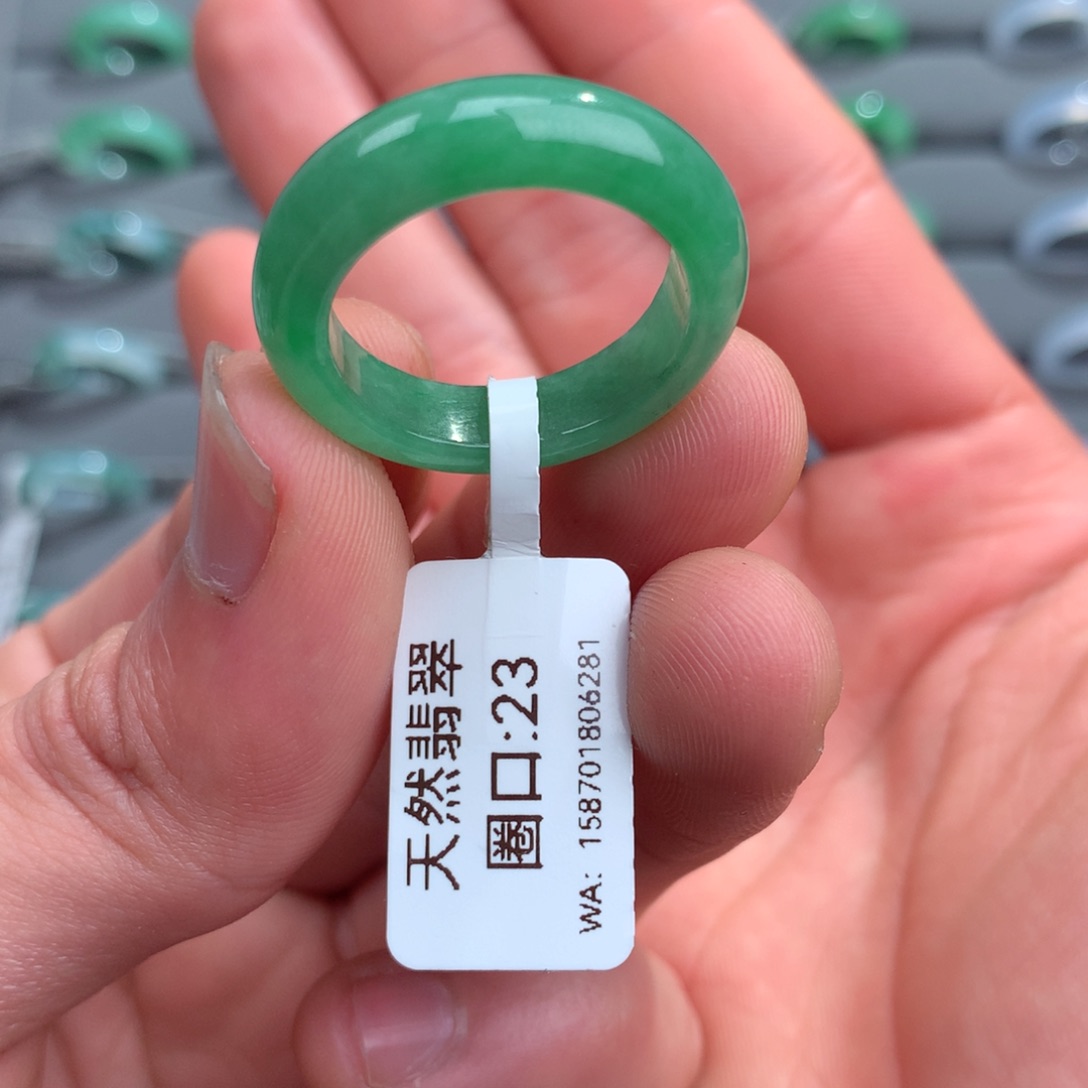翡翠戒指未镶嵌天然