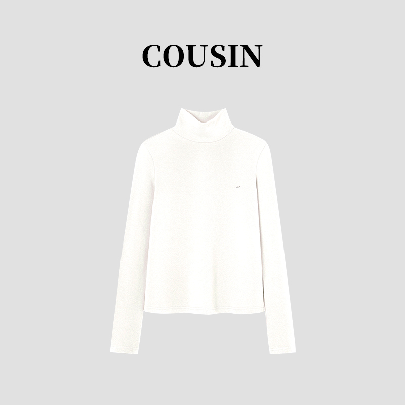 D.cousin    时尚简约风百搭款长袖条纹打底衫女T恤衫1967