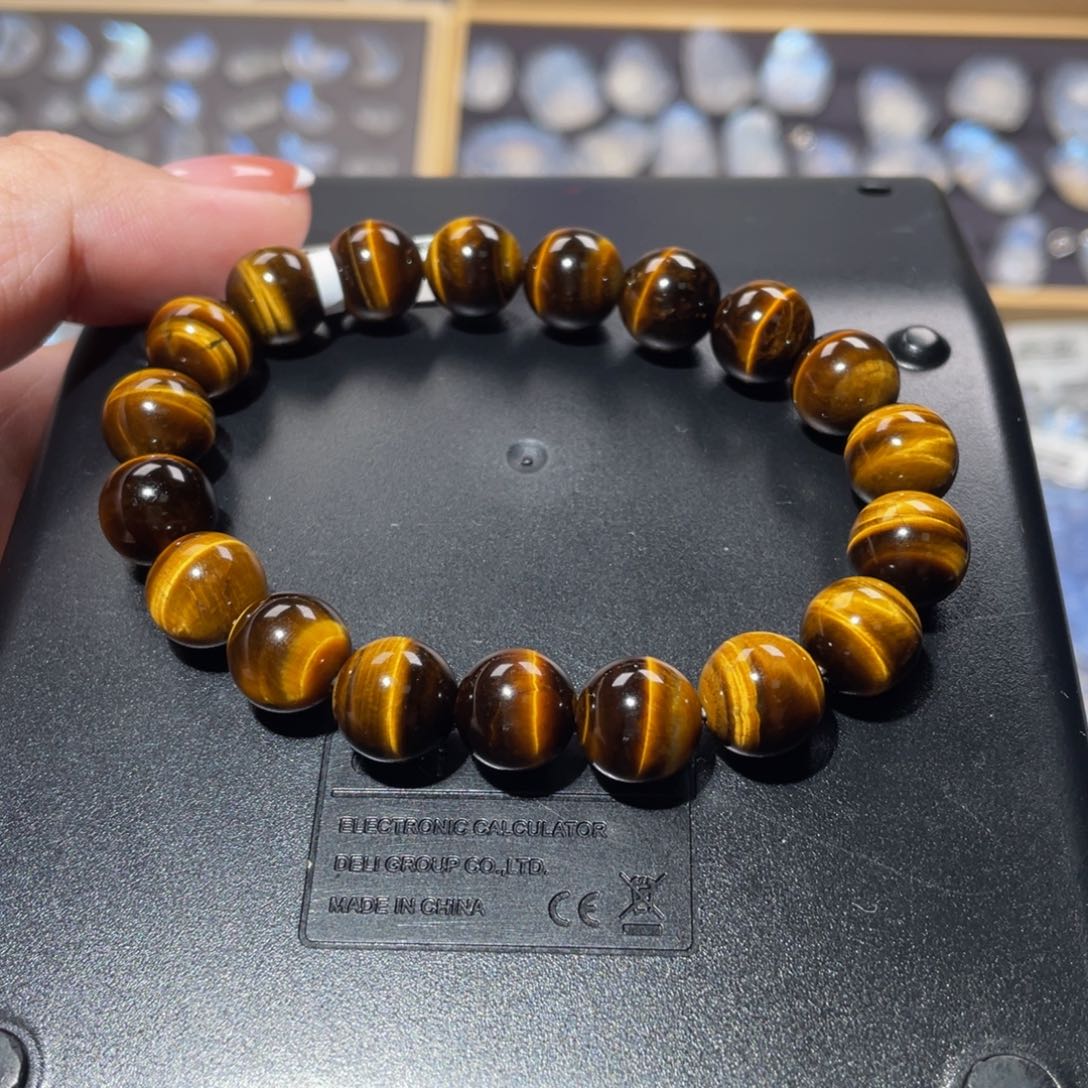 木变石（虎睛石）手链未镶嵌黄虎眼手链10mm