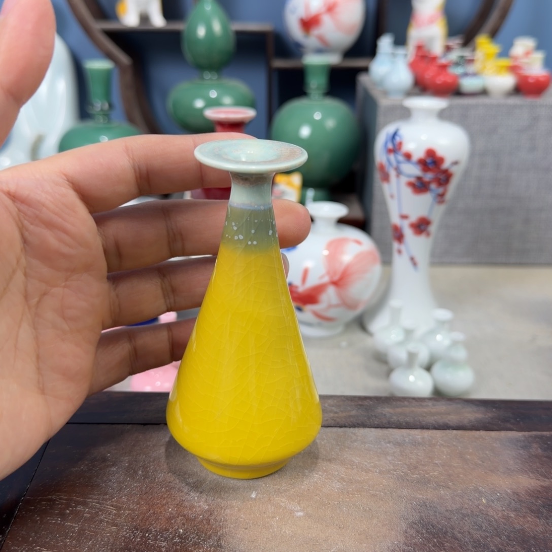 陶瓷手工小花器摆件