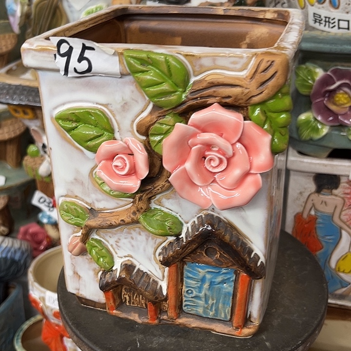 粗陶材质多肉花盆