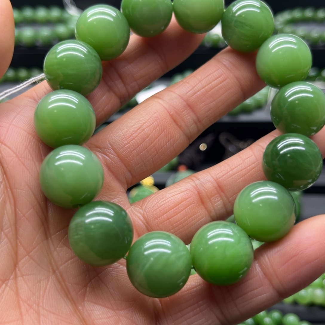 和田玉（碧玉）手链未镶嵌封****愛