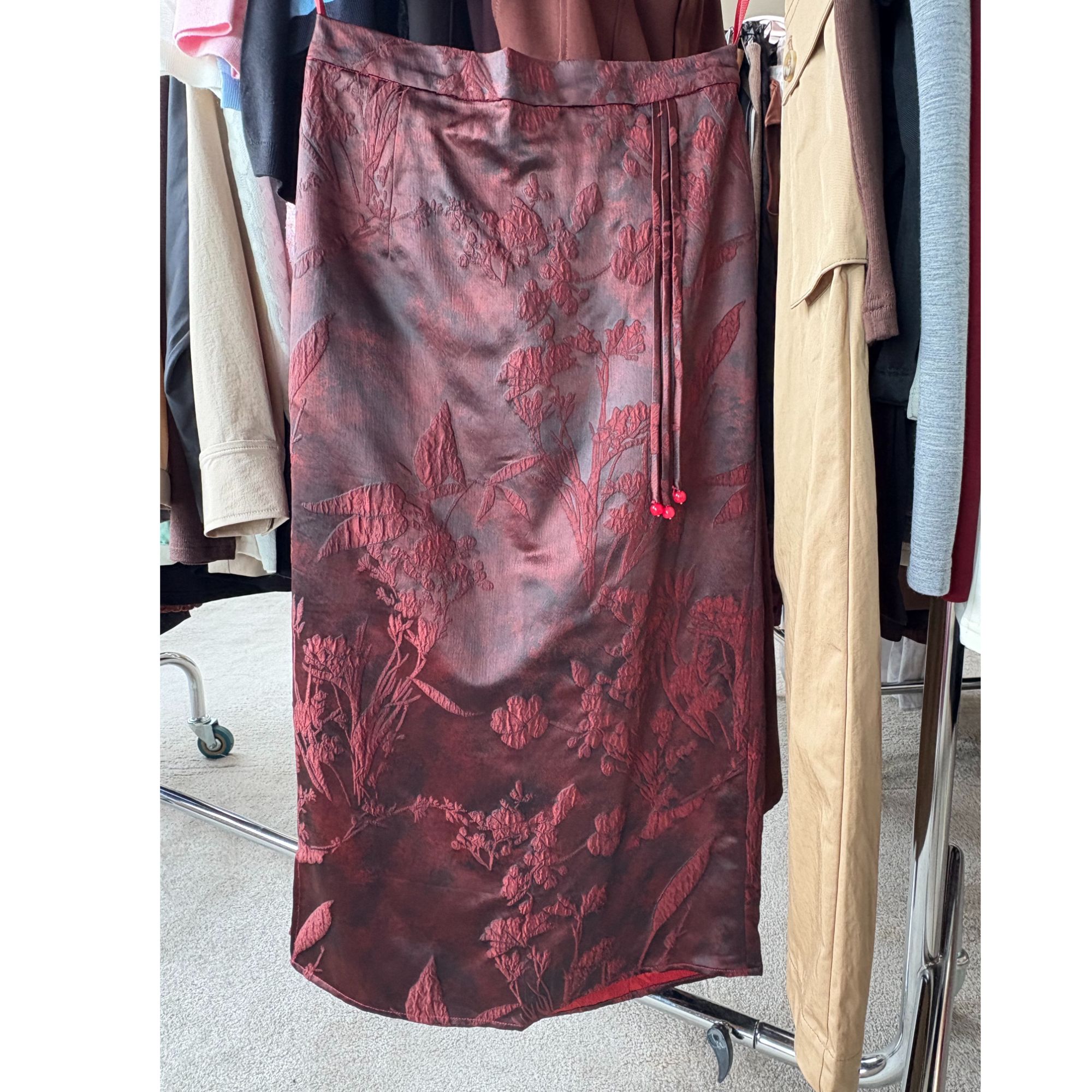 D30852南油爆款休闲修身印花气质时尚半身裙