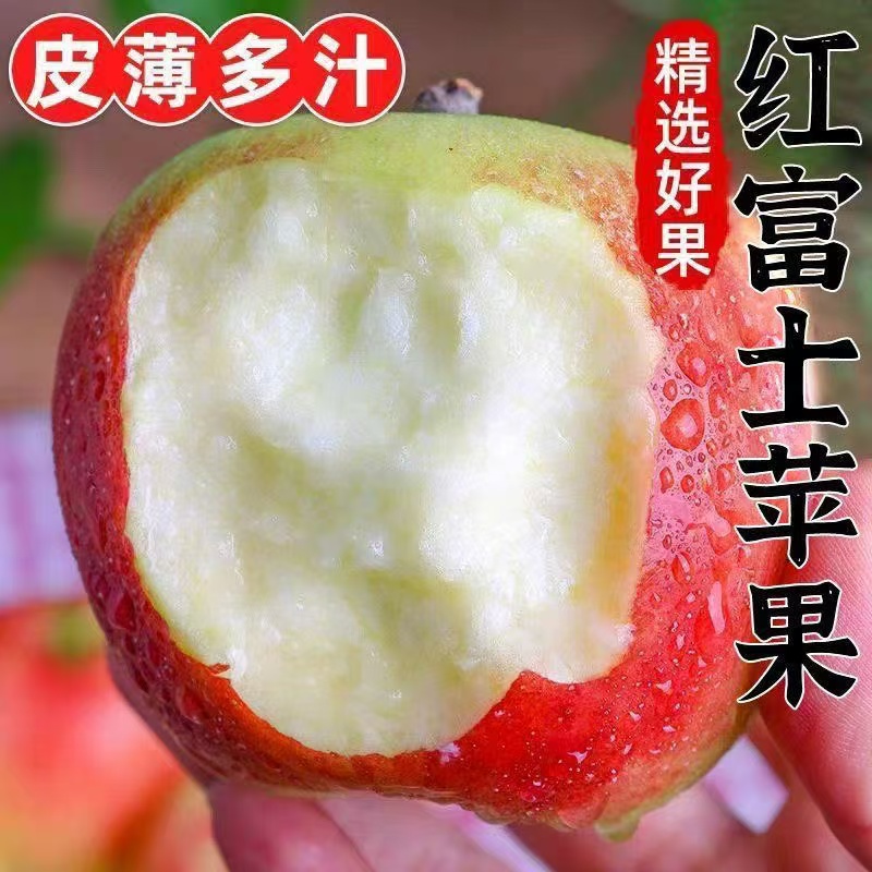 高原糖心红富士苹果脆甜多汁新鲜水果